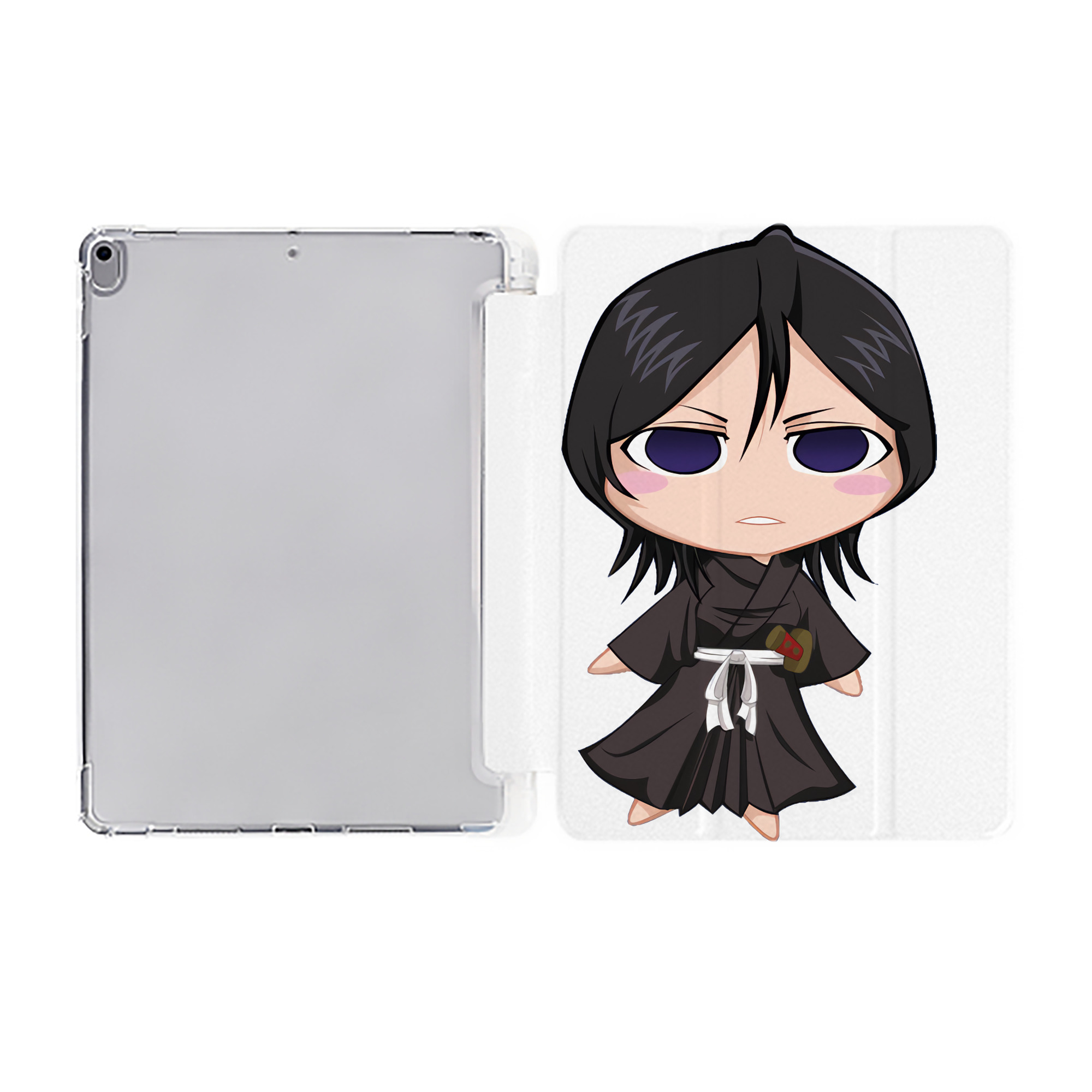 （画像用） ブリーチ 朽木ルキア BLEACH Kuchiki Rukia IPad ケース ペン収納付き 三つ折りスタンド PUレザー×シリコン 対応機種9.5/10.5/10.9インチ
